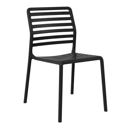 WestinTrends Playa 7-Piece Metal Rectangular Patio Dining Table Set With Stackable Plastic Dining Chairs For 6