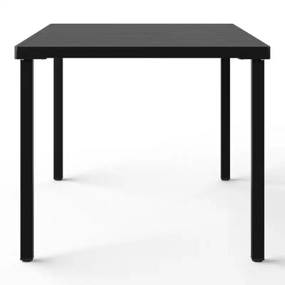 WestinTrends Playa Ensemble de 7 pièces table de salle à manger rectangulaire en métal pour extérieur avec 6 chaises de salle à manger en plastique empilables
