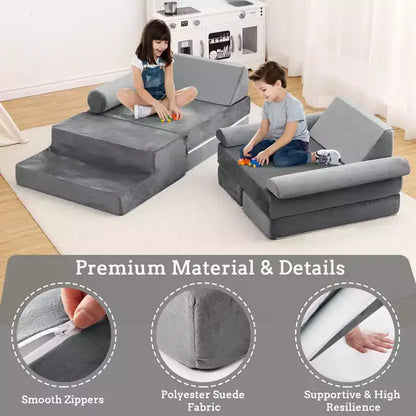 Modular Kids Couch 13PCS,Toddler Couch for Creative Boys Girls, Convertible Kids Modular Play Couch, Kids Sofa for Playroom,56.7x28.35