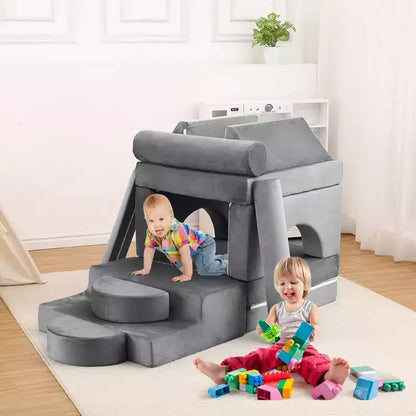 Modular Kids Couch 13PCS,Toddler Couch for Creative Boys Girls, Convertible Kids Modular Play Couch, Kids Sofa for Playroom,56.7x28.35