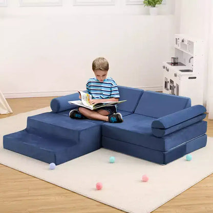 Modular Kids Couch 13PCS,Toddler Couch for Creative Boys Girls, Convertible Kids Modular Play Couch, Kids Sofa for Playroom,56.7x28.35