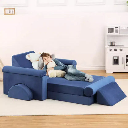 Modular Kids Couch 13PCS,Toddler Couch for Creative Boys Girls, Convertible Kids Modular Play Couch, Kids Sofa for Playroom,56.7x28.35