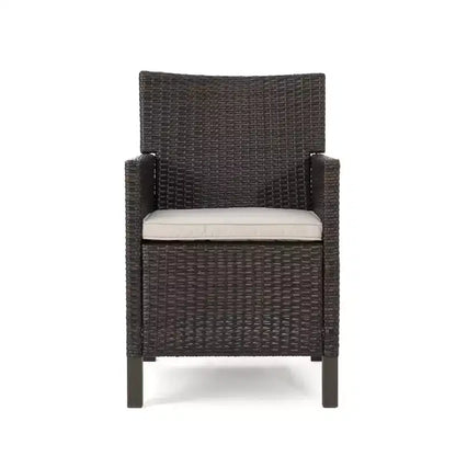 Christopher Knight Home Otto Outdoor Wicker and Acacia Wood 7 Piece Dining Set with Cushion