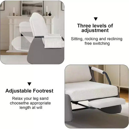 Acekool 3-Position Glider - Foldable Rocker with Hidden Footrest