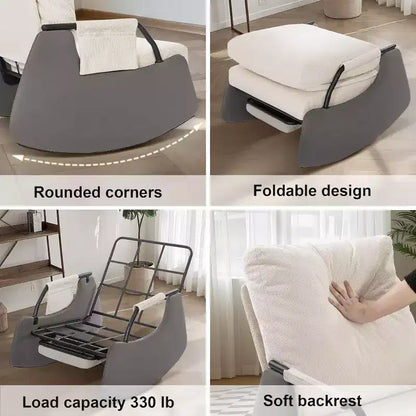 Acekool 3-Position Glider - Foldable Rocker with Hidden Footrest