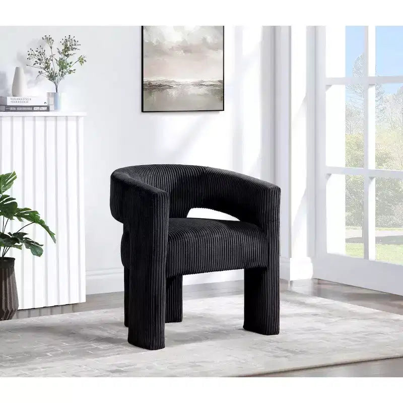 Meridian Furniture,Riz Corduroy Fabric Accent/Dining Chair