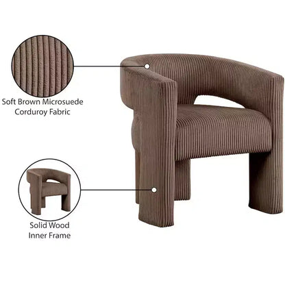 Meridian Furniture,Riz Corduroy Fabric Accent/Dining Chair