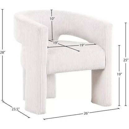 Meridian Furniture,Riz Corduroy Fabric Accent/Dining Chair