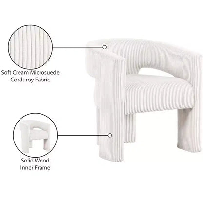 Meridian Furniture,Riz Corduroy Fabric Accent/Dining Chair