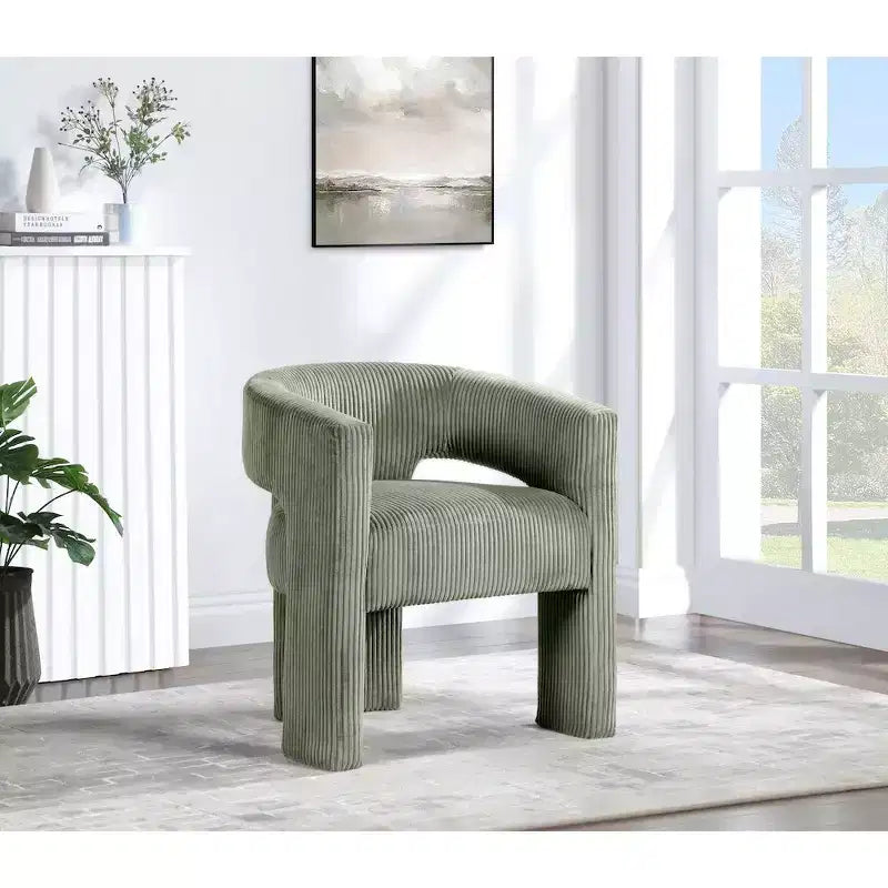 Meridian Furniture,Riz Corduroy Fabric Accent/Dining Chair