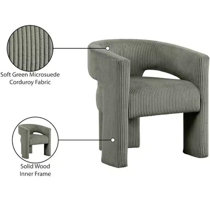 Meridian Furniture,Riz Corduroy Fabric Accent/Dining Chair