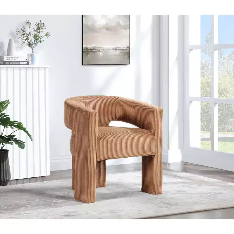Meridian Furniture,Riz Corduroy Fabric Accent/Dining Chair