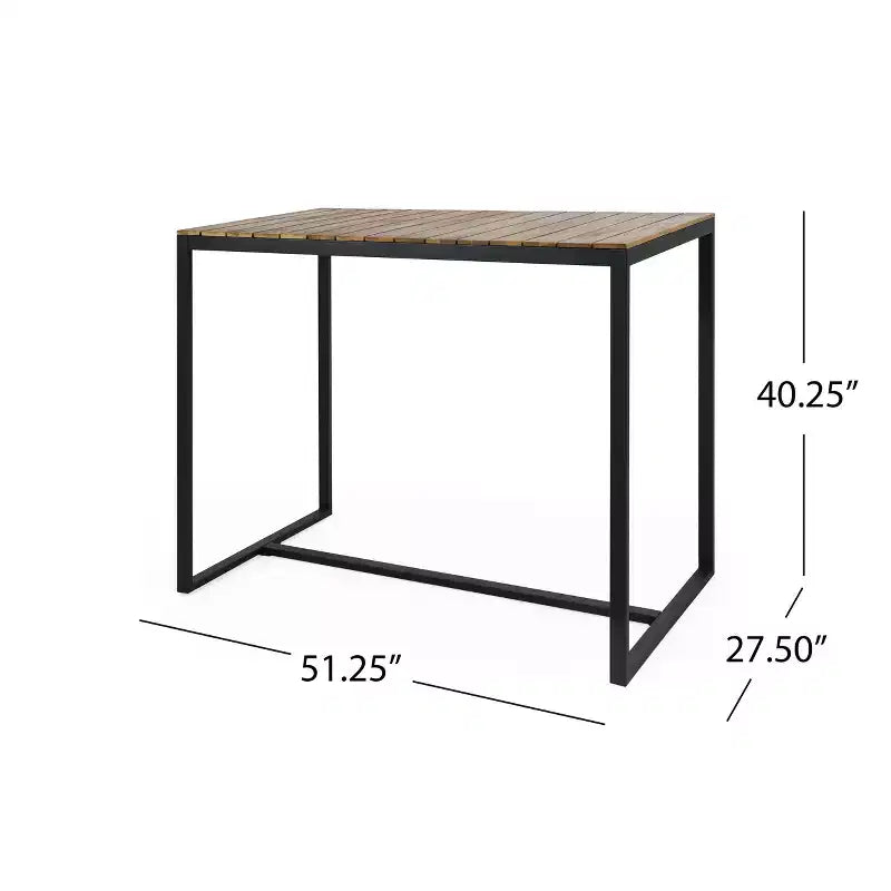 Christopher Knight Home Elkhart Outdoor Modern Industrial Acacia Wood 5 Piece Bar Set