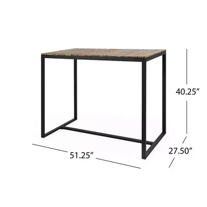 Christopher Knight Home Elkhart Outdoor Modern Industrial Acacia Wood 5 Piece Bar Set
