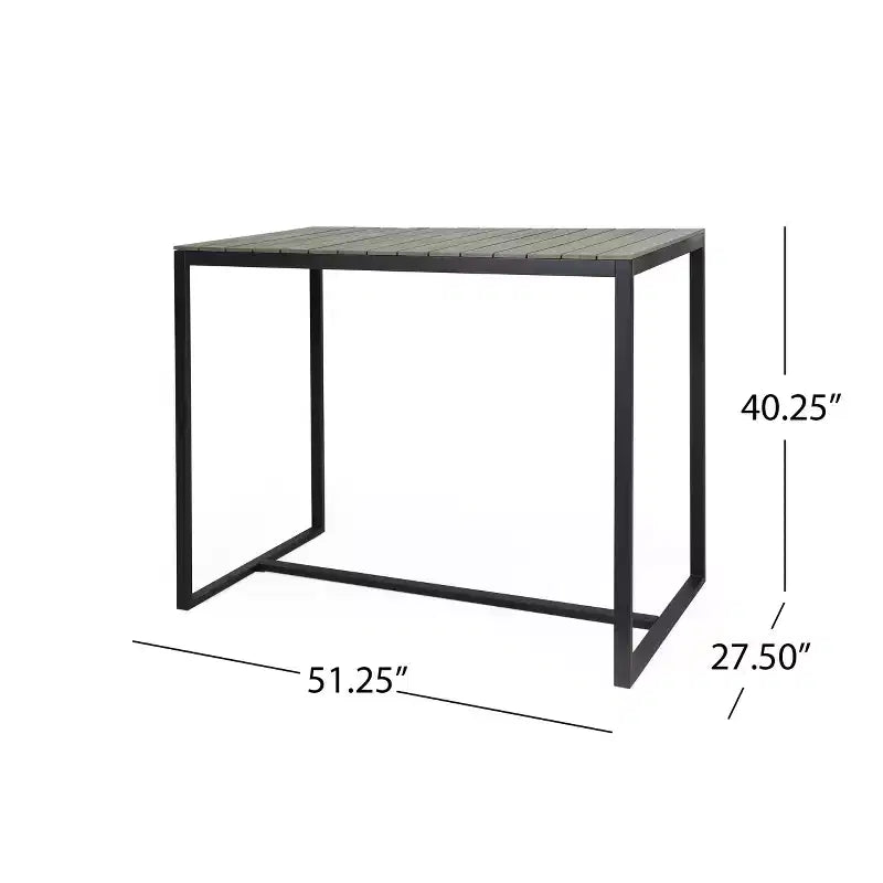 Christopher Knight Home Elkhart Outdoor Modern Industrial Acacia Wood 5 Piece Bar Set