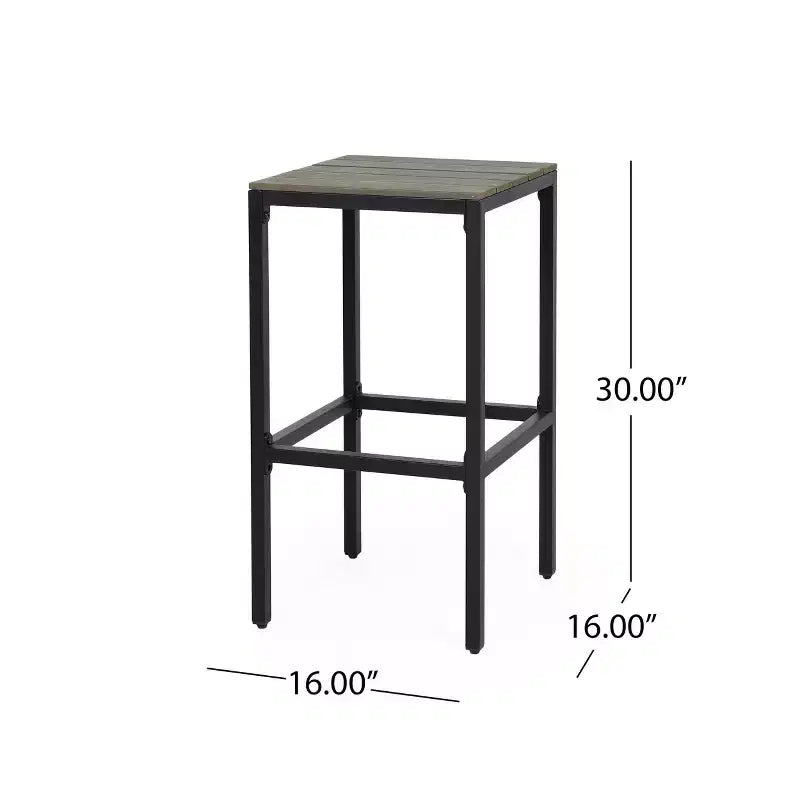 Christopher Knight Home Elkhart Outdoor Modern Industrial Acacia Wood 5 Piece Bar Set