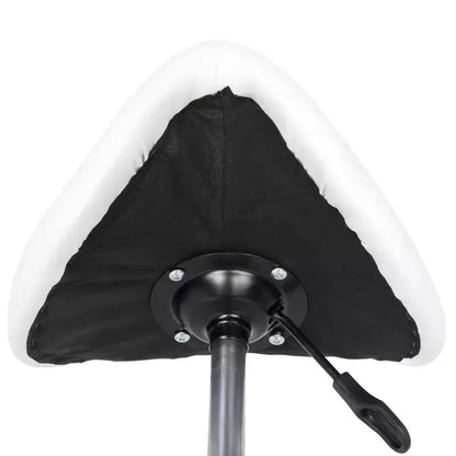 Black Height Adjustable Saddle Stool Rolling Bar Stool Salon Chair, Workshop Home Office Use
