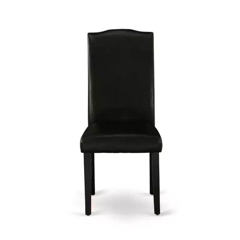 HomeStock Artisanal Attic Parson Leather Chair Set of 2