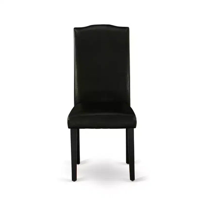 HomeStock Artisanal Attic Parson Leather Chair Set of 2