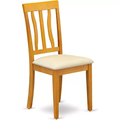 HomeStock Belmont 2 Chaises de salle à manger, 18L x 18W x 38H, assise en bois massif, chêne