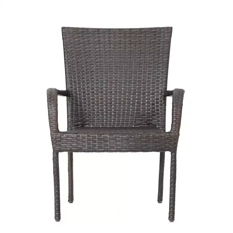 Christopher Knight Home Lagen Outdoor Acacia Wood and Wicker 5 Piece Dining Set