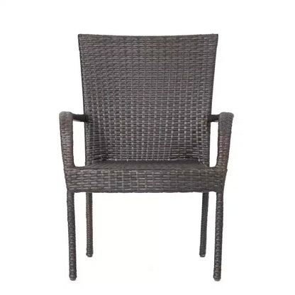 Christopher Knight Home Lagen Outdoor Acacia Wood and Wicker 5 Piece Dining Set