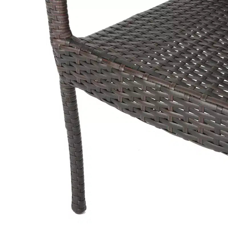Christopher Knight Home Lagen Outdoor Acacia Wood and Wicker 5 Piece Dining Set