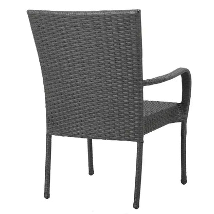 Christopher Knight Home Lagen Outdoor Acacia Wood and Wicker 5 Piece Dining Set