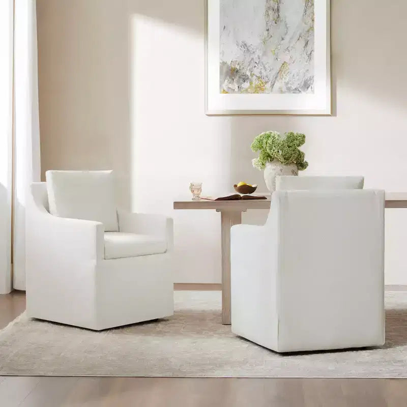 Spruce&Spring Dining Arm Chairs with Casters & Storage
