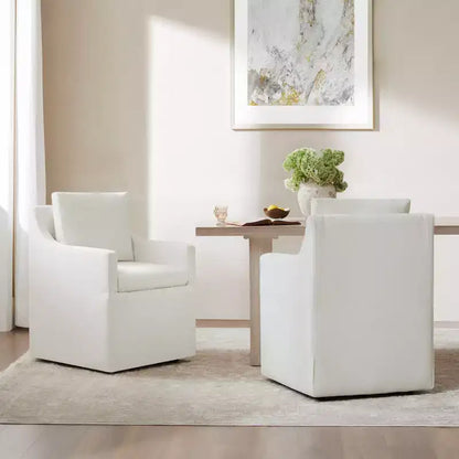 Spruce&Spring Dining Arm Chairs with Casters & Storage