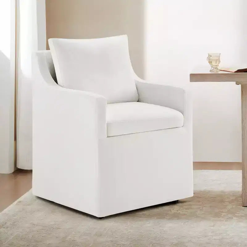 Spruce&Spring Dining Arm Chairs with Casters & Storage