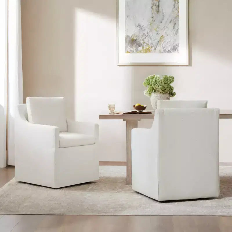 Spruce&Spring Dining Arm Chairs with Casters & Storage