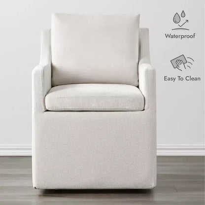 Spruce&Spring Dining Arm Chairs with Casters & Storage