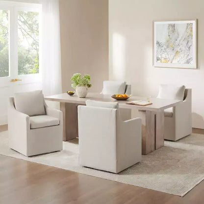 Spruce&Spring Dining Arm Chairs with Casters & Storage
