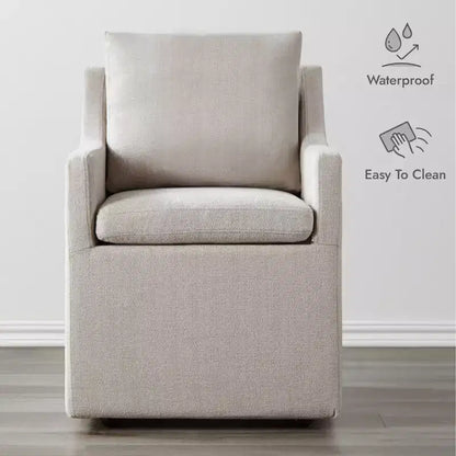 Spruce&Spring Dining Arm Chairs with Casters & Storage