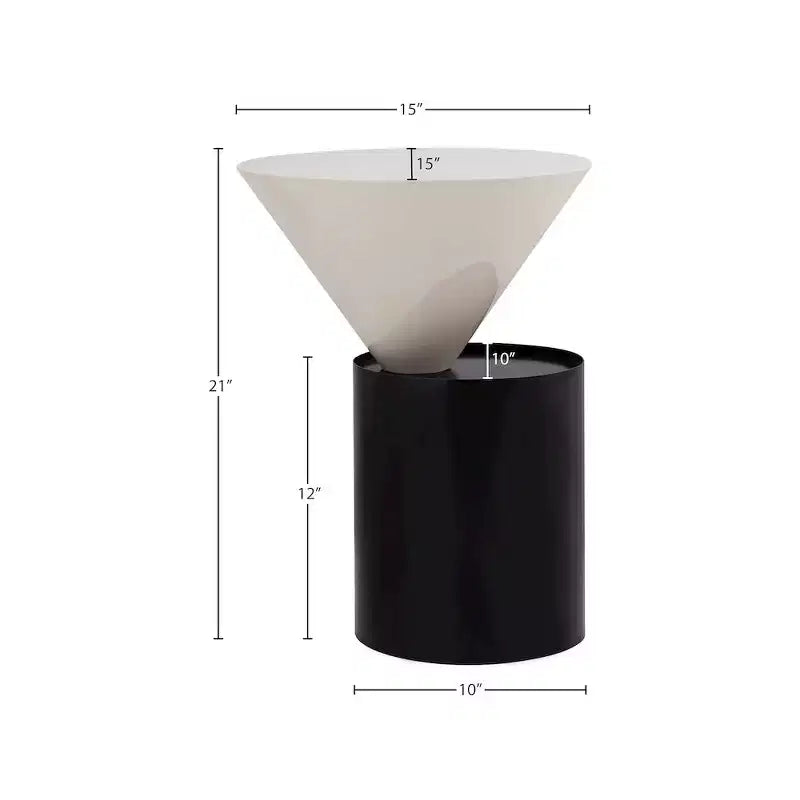 Meridian Furniture,Damon White End Table