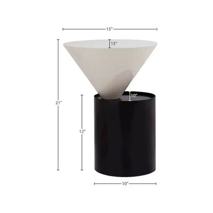 Meridian Furniture,Damon White End Table