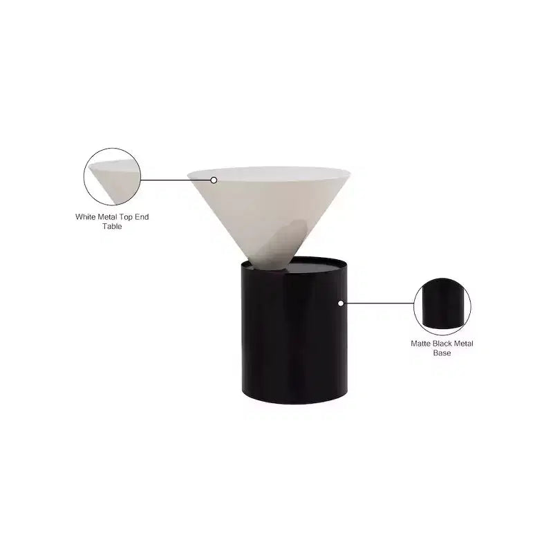Meridian Furniture,Damon White End Table