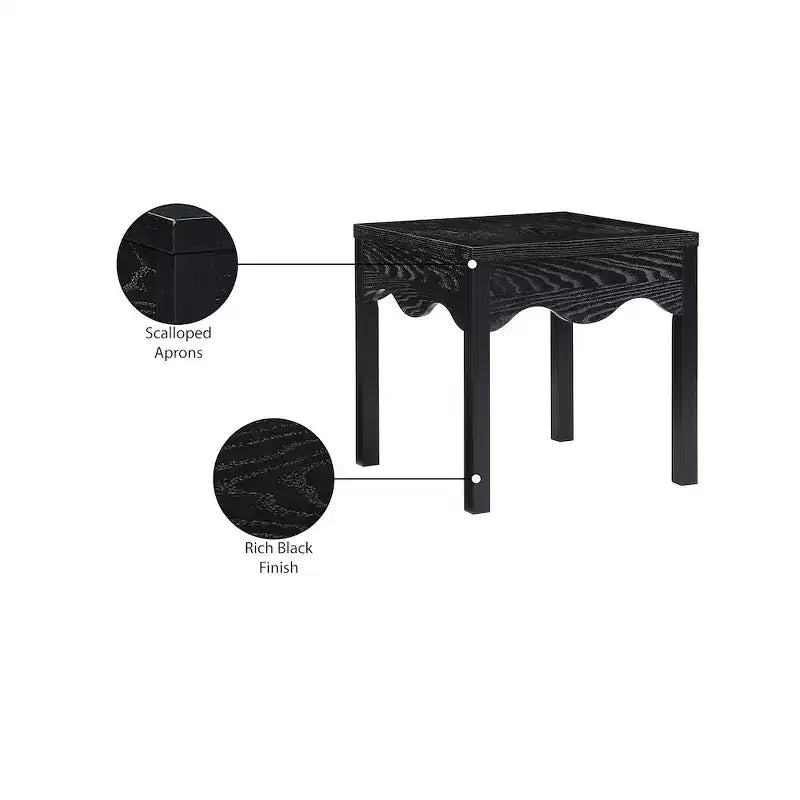 Meridian Furniture, Table d'appoint Fiora noire