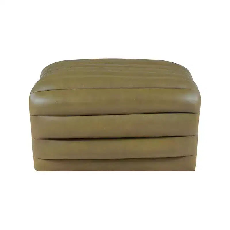 Pouf Meridian Furniture, modèle Vega en similicuir