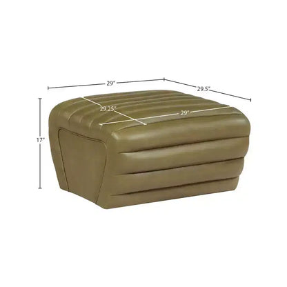 Pouf Meridian Furniture, modèle Vega en similicuir