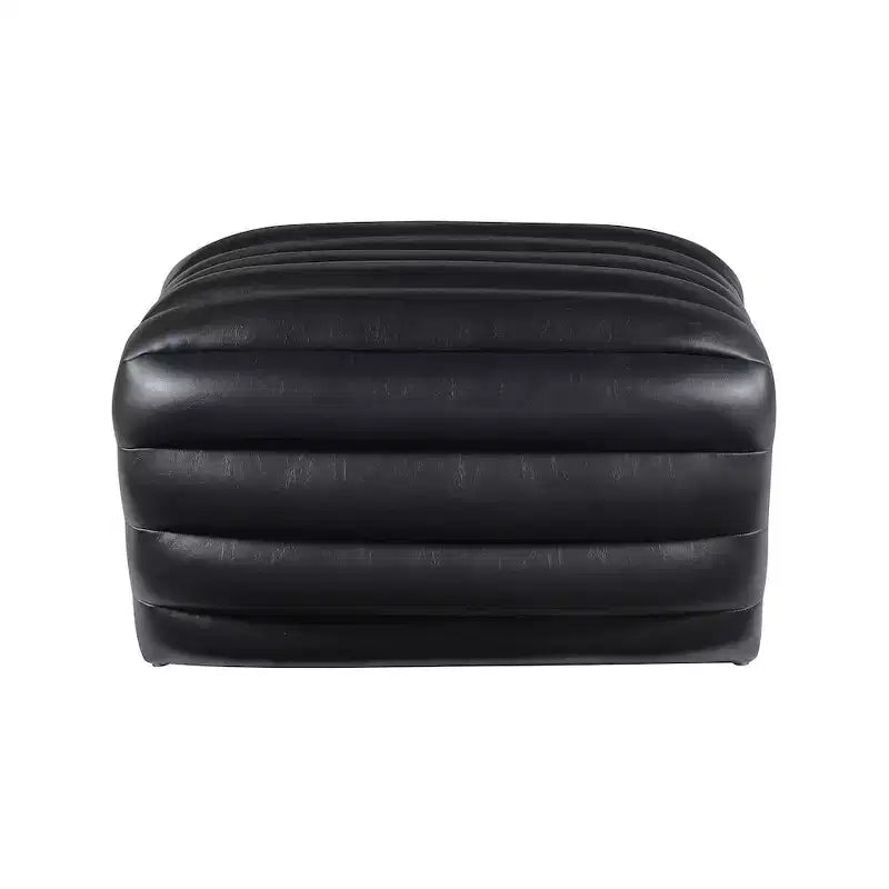 Pouf Meridian Furniture, modèle Vega en similicuir