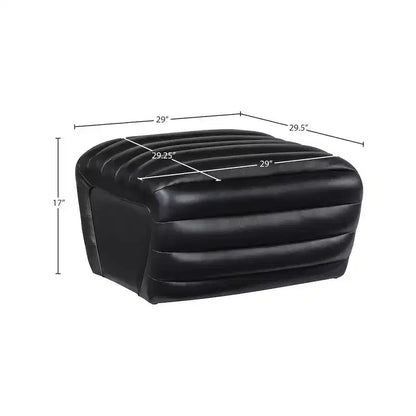 Pouf Meridian Furniture, modèle Vega en similicuir