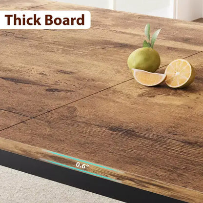 78.7 Inch Long Kitchen Table for 6-8, Large Rectangular Dinner Tables, Industrial Indoor Restaurant Tables with Sturdy Metal Frame(Only Table)