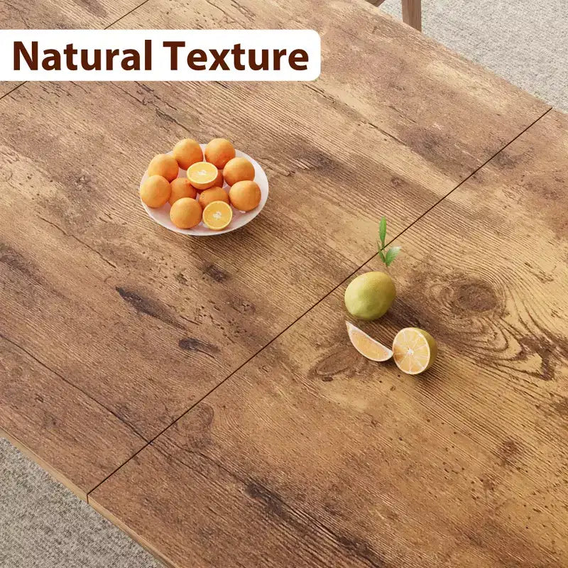 78.7 Inch Long Kitchen Table for 6-8, Large Rectangular Dinner Tables, Industrial Indoor Restaurant Tables with Sturdy Metal Frame(Only Table)