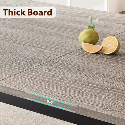 78.7 Inch Long Kitchen Table for 6-8, Large Rectangular Dinner Tables, Industrial Indoor Restaurant Tables with Sturdy Metal Frame(Only Table)