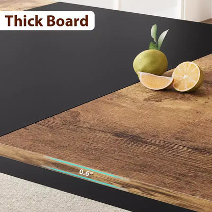78.7 Inch Long Kitchen Table for 6-8, Large Rectangular Dinner Tables, Industrial Indoor Restaurant Tables with Sturdy Metal Frame(Only Table)
