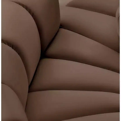 Meridian Furniture, Canapé modulable Arc en cuir vegan marron