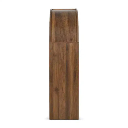 Vatros Small Black Bookcase Arched Bookshelf
