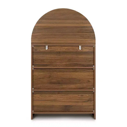 Vatros Small Black Bookcase Arched Bookshelf